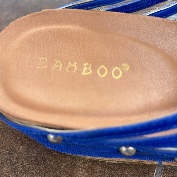 Bamboo Blue with Mesh Chris across Platform Sandals - Picture 7 of 7